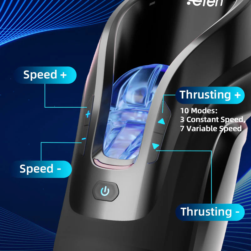 STROKER-Masturbation cup Leten 3D Fleshy Telescopic Vibrating Automatic Male Masturbator Blowjob Stroker
