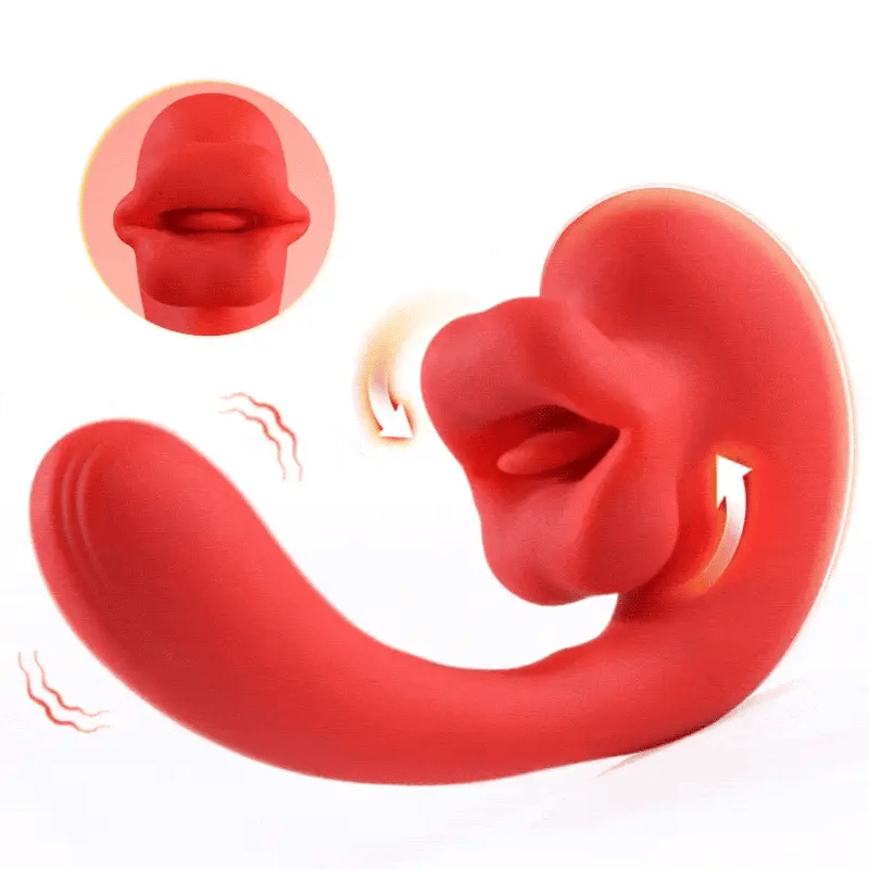 Womangift- Tongue Licking Vibrator with 10 Biting Clitoral Stimulators G-spot Vibrator