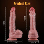 Vibrating Dildo- Heating Thrusting 8.6 IN Dildo Vibrator Silicone Dildo Suction Cup