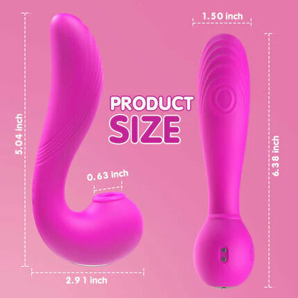 Womangift- Sucking Vibrator TRIPLE AROUSAL Clitoral Sucking 5 Licking 10 Vibrating Vibrator