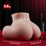 SEX DOLL- Dual Channel Vibrating TPE Sex Doll Nude Realistic Butt 3 Vibrating Masturbator 5.5 lbs Male Masturbator