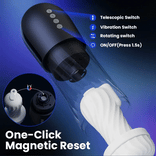 STROKER- Male Masturbator Glans and corona stimulation 3 Rotating 5 Thrusting 5 Vibrating Heating Male Stroker Masturbation cup
