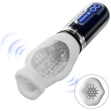 Telescopic Rotating Masturbation Cup-Male Masturbator Dual Motor Oralsex Analog Masturbator 7 Vibrations 5 Retractions 5 Rotations