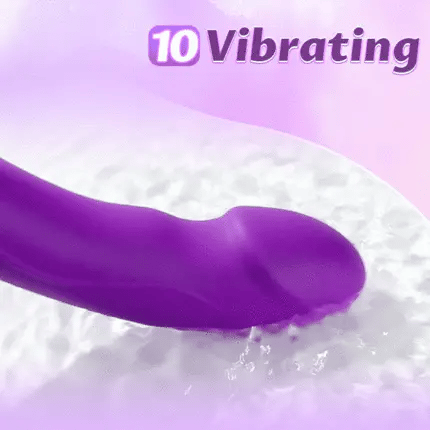 Womangift- G-spot Vibrator for Couples 10 Tapping & Vibrating G-spot Clit Stimulator Strapless Double-ended Remote Control Dildo