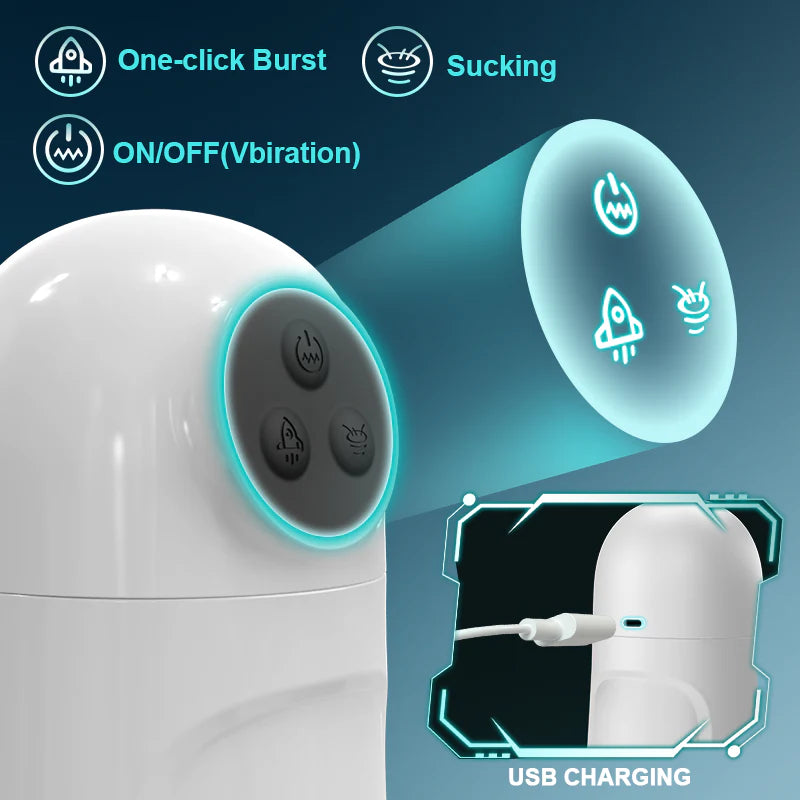 STROKER- Masturbators Cup 10 Suction Vibrations One-button Activation APP-controlled Multi-point Massage Male Masturbator