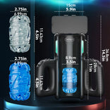 STROKER- Male Masturbator Interactive Transparent Stroker 10 Thrusting, 4,72 in Deep Stroke & Realistic Moaning Voice Stroker