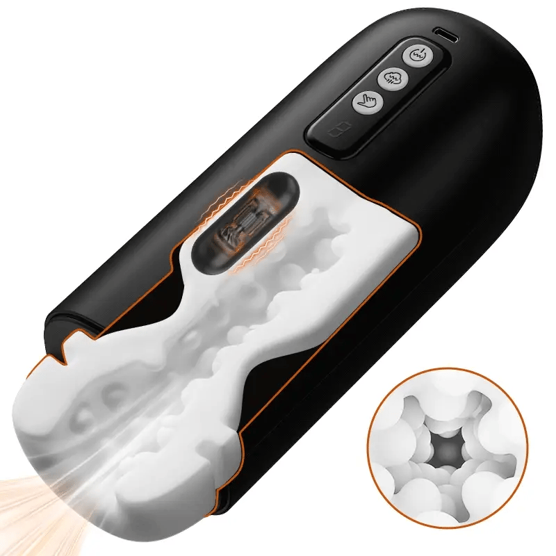 STROKER– Masturbation Cup 8 Vibration & Sucking Easy-Holding 3D Realistic Sleeve Automatic Male Masturbator