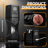 STROKER– Masturbation Cup with 5 Suction 9 Vibrations Realistic Riding & Squeezing Action for Intense Male Masturbator