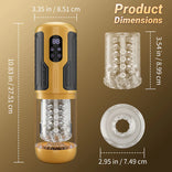 STROKER- Masturbation cup 5 IN 1 Licking Massage Thrust Rotation Vibrating Burst Stroker