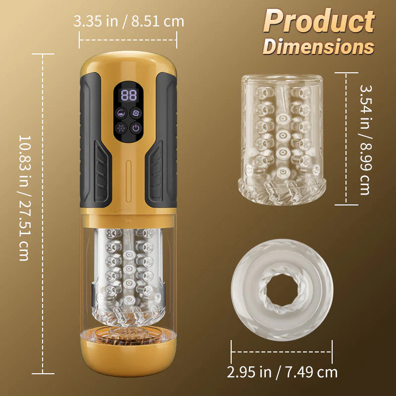 STROKER- Masturbation cup 5 IN 1 Licking Massage Thrust Rotation Vibrating Burst Stroker