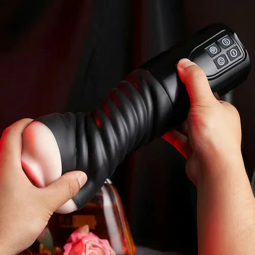STROKER-Male Masturbator Cup Blowjob Double Hardness Sucking Vibrating Masturbator Male Stroker