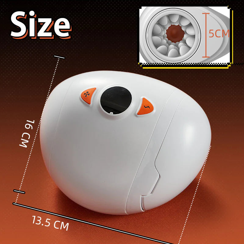 STROKER- 4 IN 1 Masturbators Cup Electric Rotating Male Masturbator with Piston Thrusting, Glans Vibration & Testicle Massage