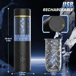 STROKER- Male Masturbator Hand-Free 10 Thrusting & Rotation Realistic Sleeve