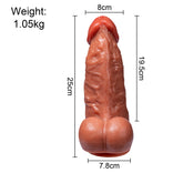 Huge Dildo- Giant Big Skin Like Silicone Dildos with Strong Suction Cup 9.84 in Realistic Dildo