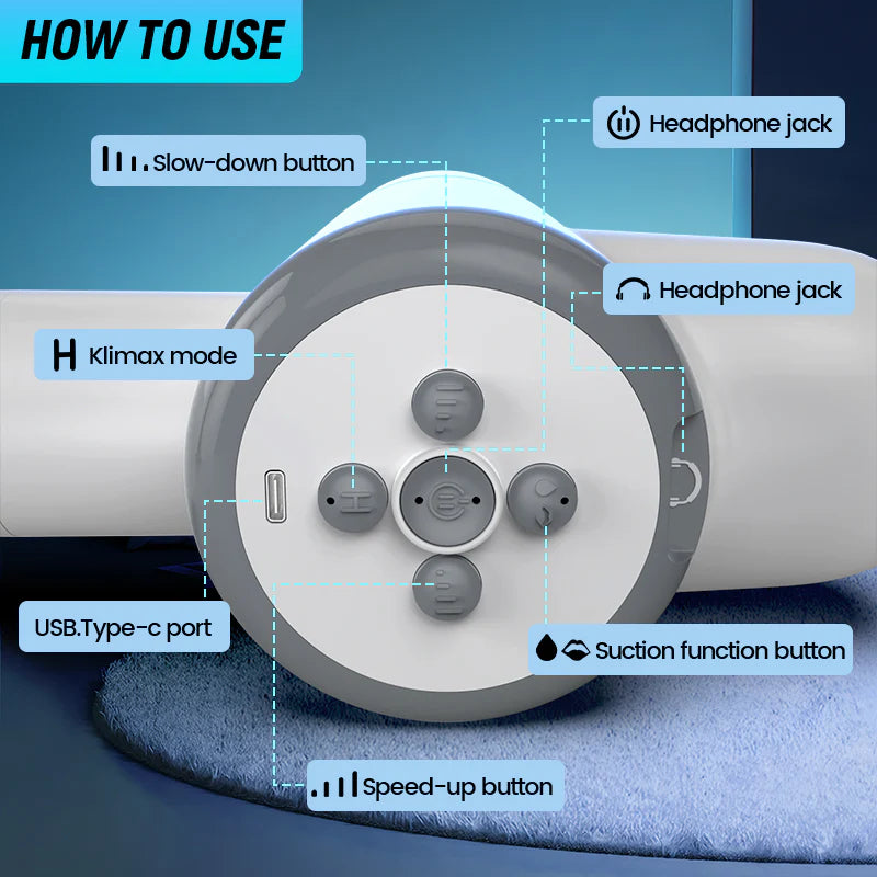 STROKER-Male Masturbator Automatic Lubrication 8 Thrusting & Sucking Handheld Male Stroker Masturbation cup
