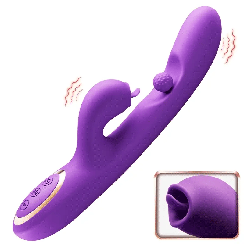 Womangift- Licking Vibrator Tongue Licking Clitoral Stimulator Vibrator With 360° Rotation Rubbing Ball Adult Toys