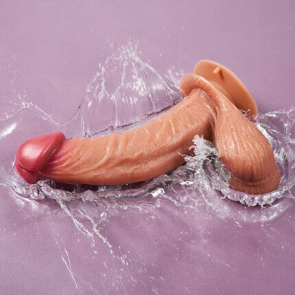 Realistic Dildo Lifelike Vibrating 6.69 Inch Dildo for G-Spot and Anal Stimulation Strong Suction