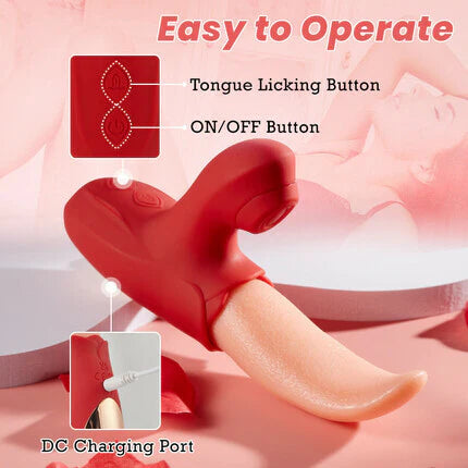 Womangift- Flapping Tongue Licking Vibrator G-spot Vibrator