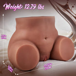 SEX DOLL-Suction Half-Body Realistic Butt TPE Masturbator 12.79 lbs – 5 Suction 10 Vibration Automatic Heating Waterproof Male Sex Doll