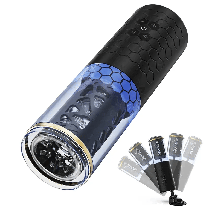 STROKER- Male Masturbator Hand-Free 10 Thrusting & Rotation Realistic Sleeve