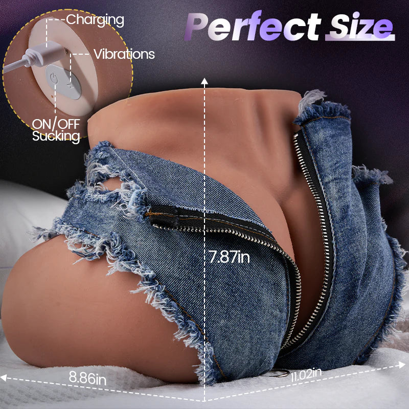 SEX DOLL-Suction Half-Body Realistic Butt TPE Masturbator 12.79 lbs – 5 Suction 10 Vibration Automatic Heating Waterproof Male Sex Doll