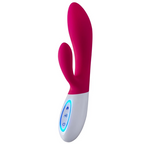 Dual Rabbit G-spot Vibrator Personal Massager, 10 Vibration Settings, Body-Safe Silicone, Heating function，Waterproof, USB Rechargeable, Sex Toy for Women